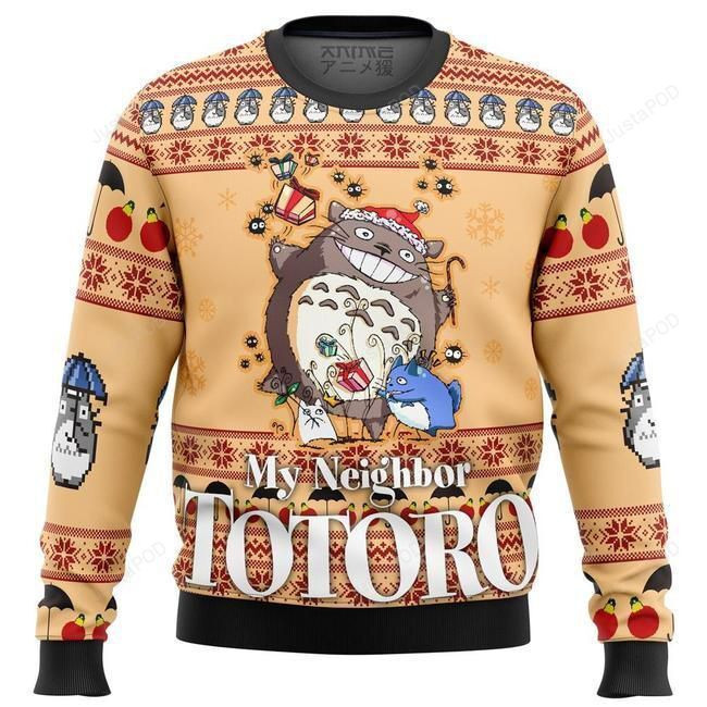 My Neighbor Totoro Friends Ugly Christmas Sweater, Perfect Holiday Gift