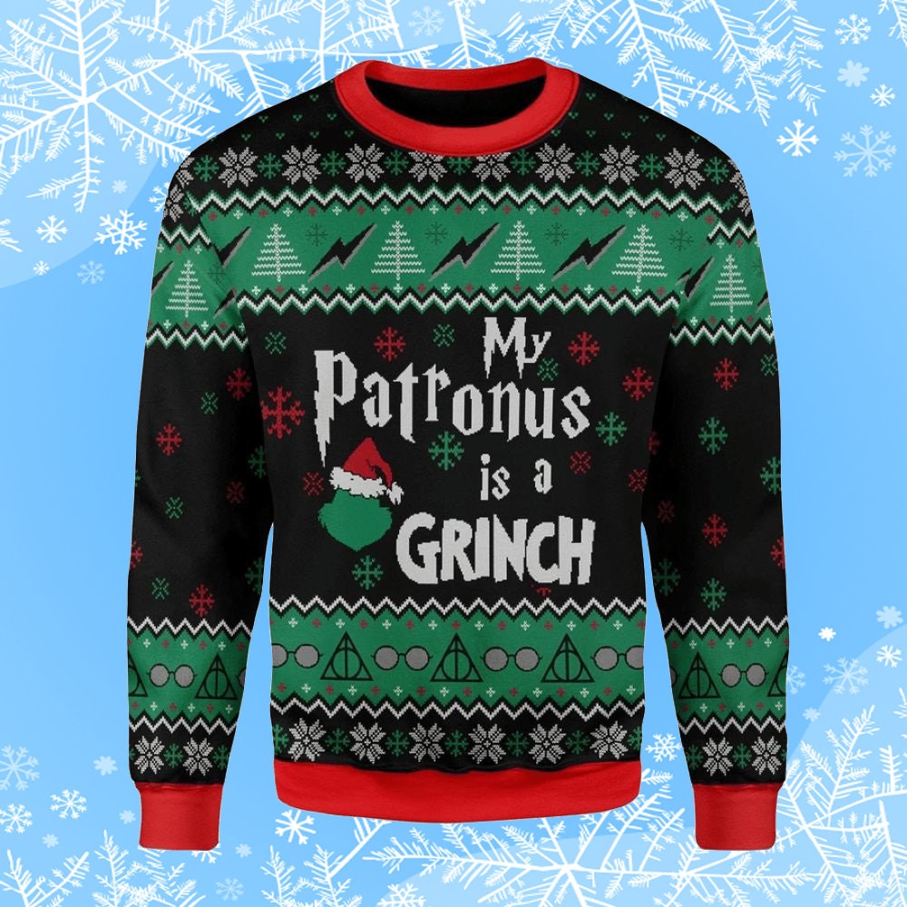 My Patronus Is Grinch Ugly Christmas Sweater