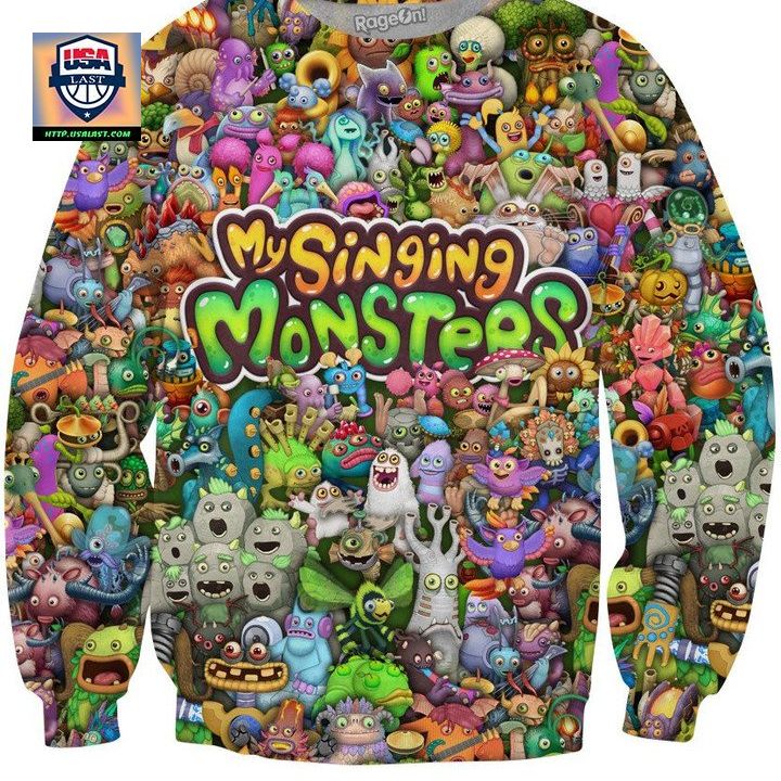 My Singing Monsters Character Collage Crewneck Sweater