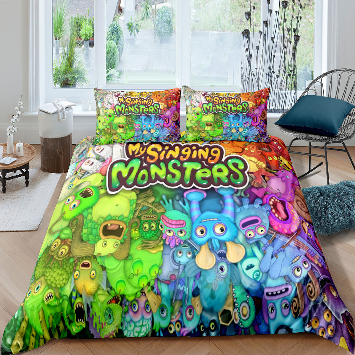 My Singing Monsters Duvet Cover Quilt Cover Pillowcase Bedding Set Bed Linen Home Bedroom Decor