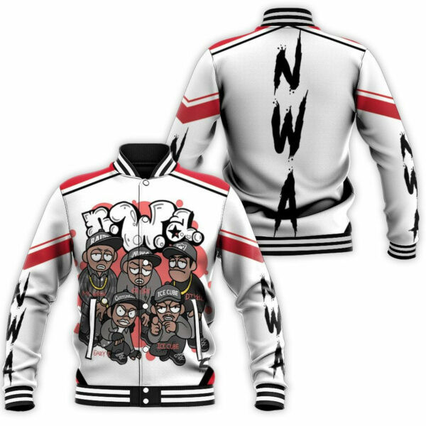 N.W.A Bubble Graffiti Hip Hop Baseball Jacket for Men & Women | Music Fan Gift