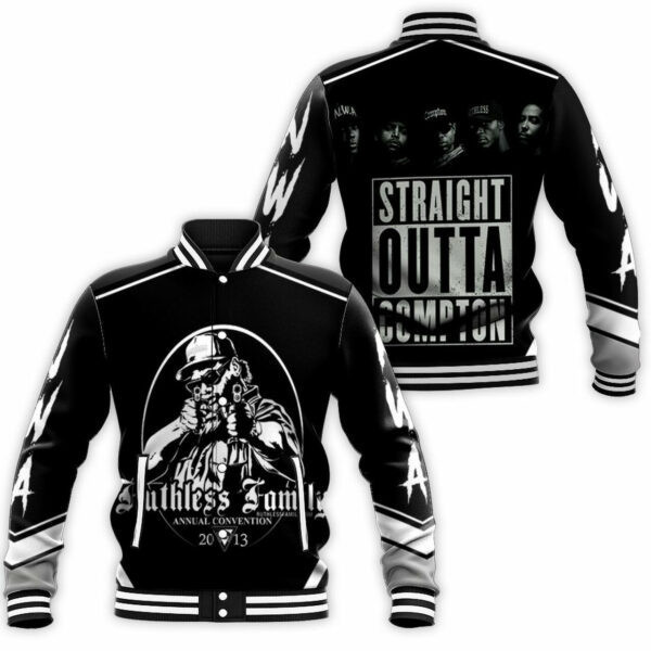 N.W.A Eazy-E Ruthless Family Convention Hip Hop Baseball Jacket for Men & Women | Music Fan Gift