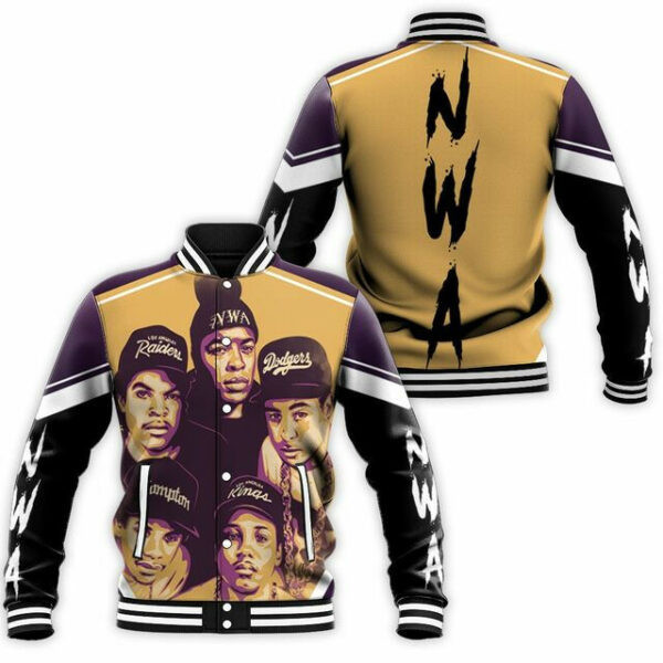 N.W.A Legendary Rappers Hip Hop Baseball Jacket for Men & Women | Music Fan Gift