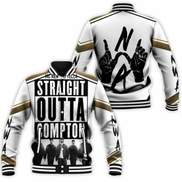 N.W.A Straight Outta Compton Hip Hop Baseball Jacket for Men & Women | Music Fan Gift