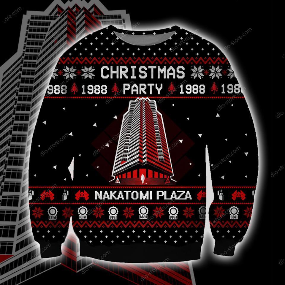 Nakatomi Plaza Knitting Pattern 3D Print Ugly Christmas Sweater