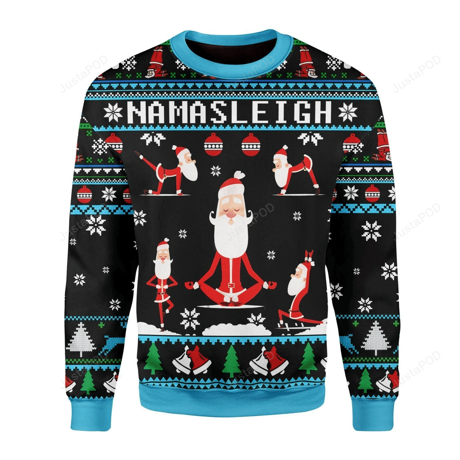 Namasleigh Ugly Christmas Sweater, Perfect Holiday Gift
