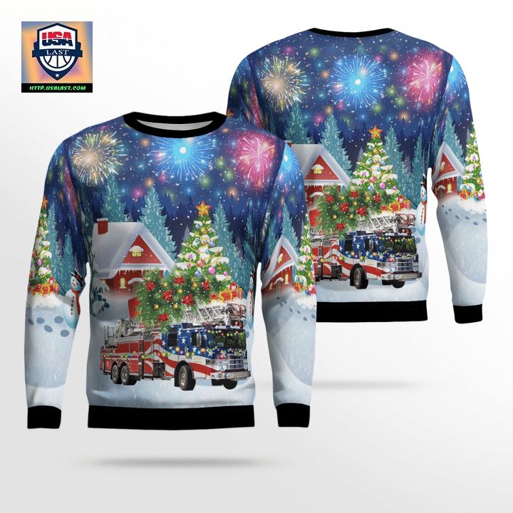 Napa Fire Department Christmas AOP Sweater