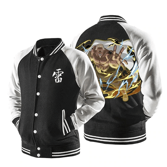 Naruto 4th Raikage Lightning Release Chakra Baseball Jacket for Men & Women | Anime Fan Gift