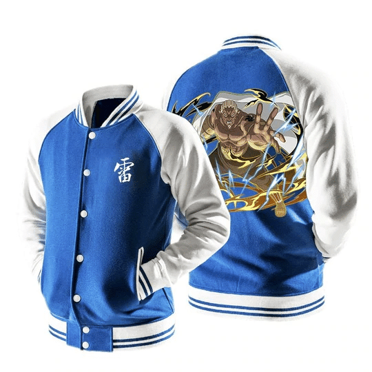 Naruto 4th Raikage Lightning Release Chakra Baseball Jacket for Men & Women | Anime Fan Gift