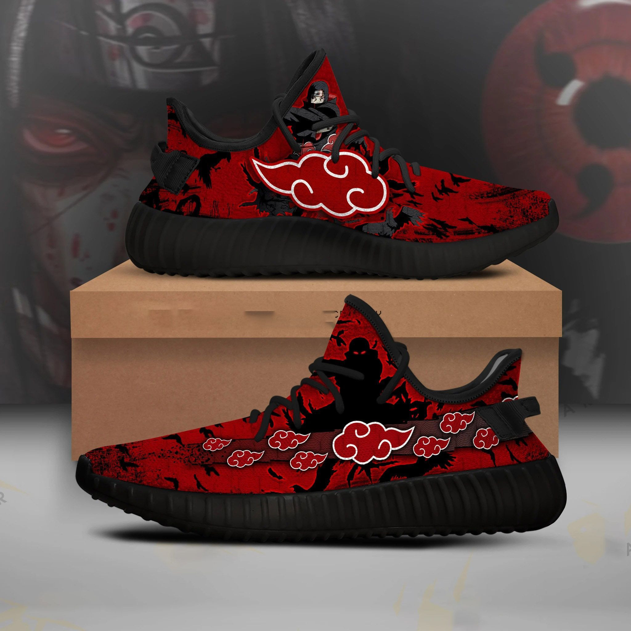 Naruto Akatsuki Cloud Shoes Sneakers