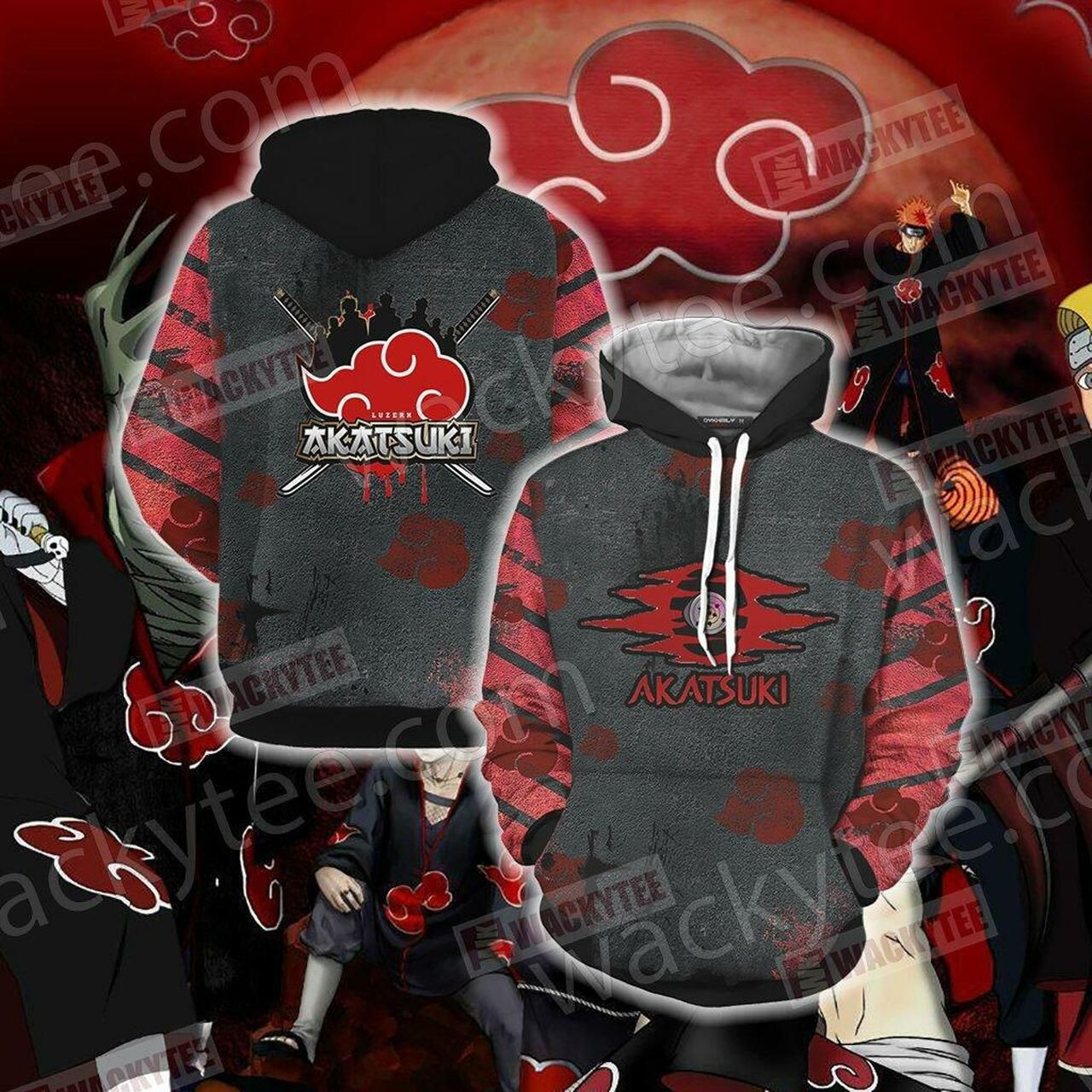 Naruto Akatsuki New Unisex 3D All Over Print Hoodie & Zip Hoodie
