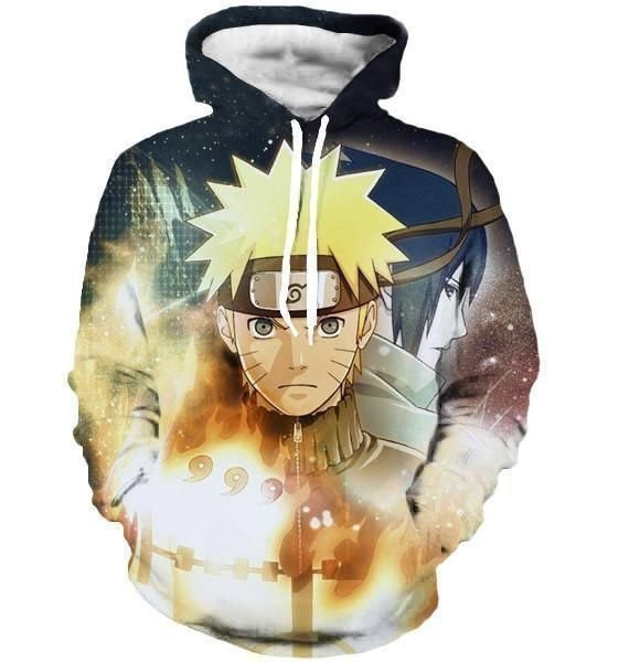 Naruto and Sasuke 3D All Over Print Hoodie & Zip Hoodie