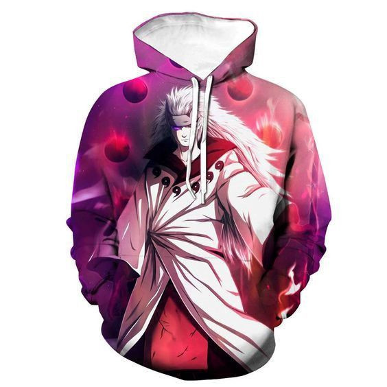 Naruto Anime Uchiha Madara 3D All Over Print Hoodie & Zip Hoodie