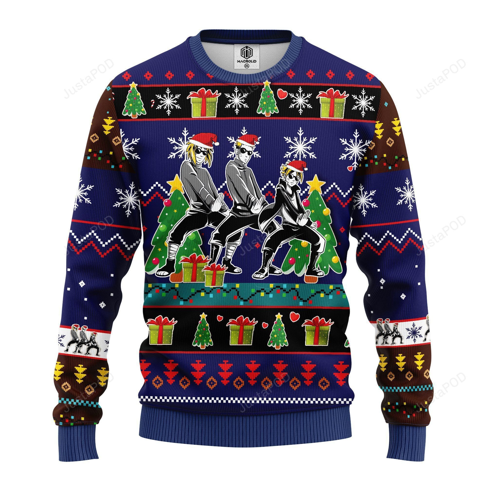 Naruto Boruto Minato Funny Ugly Christmas Sweater,