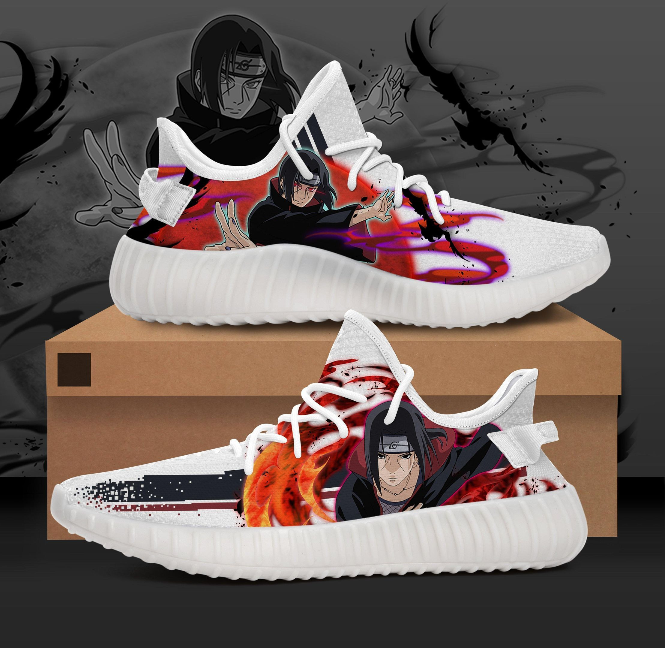 Naruto Itachi White Gift Idea For Him Son Boyfriend Father'S Day Shoes Sneakers