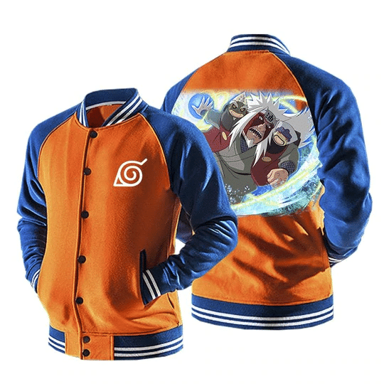 Naruto Jiraiya Sage Mode Rasengan Baseball Jacket for Men & Women | Anime Fan Gift