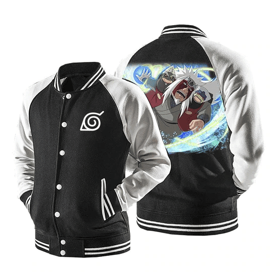 Naruto Jiraiya Sage Mode Rasengan Baseball Jacket for Men & Women | Anime Fan Gift