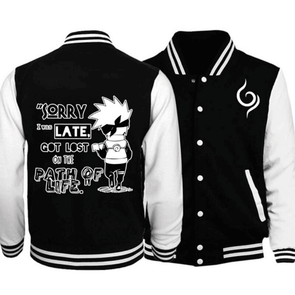 Naruto Kakashi Got Lost In The Path Of Life Anime Baseball Jacket for Men & Women | Anime Fan Gift