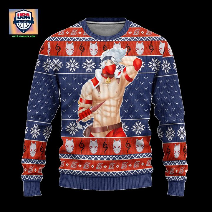 Naruto Kakashi Hatake Anime Ugly Christmas Sweater Xmas Gift