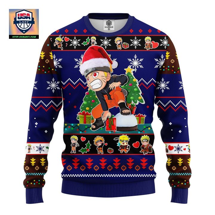 Naruto Kid Ugly Christmas Sweater Brown Blue 1 Amazing Gift Idea Thanksgiving Gift