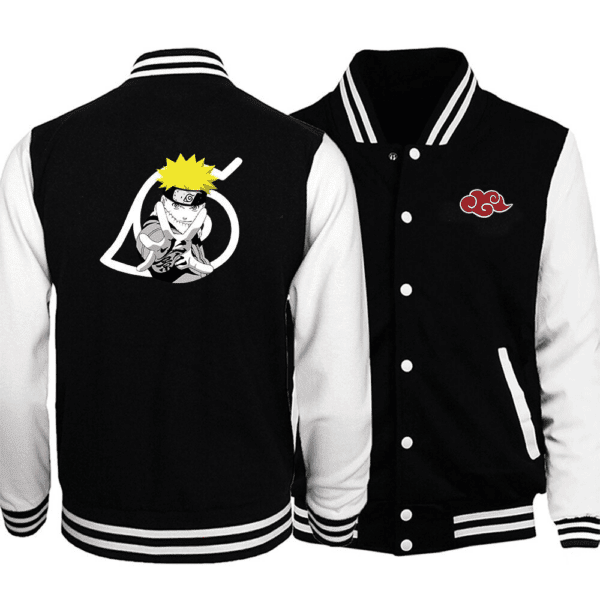 Naruto Konohagakure Symbol Fashion Baseball Jacket for Men & Women | Anime Fan Gift