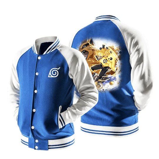 Naruto Kurama Fashion Baseball Jacket for Men & Women | Anime Fan Gift