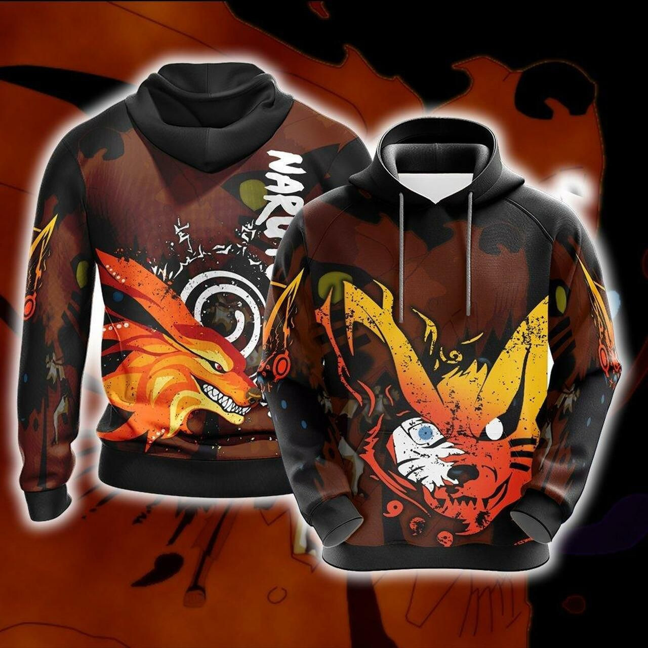 Naruto Kurama Unisex 3D All Over Print Hoodie & Zip Hoodie