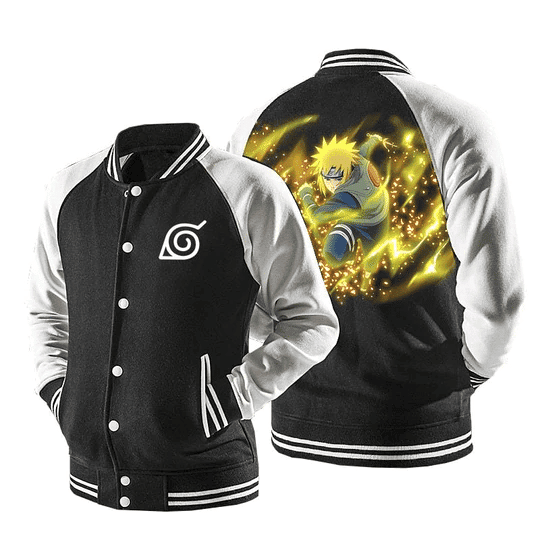Naruto Minato Namikaze Yellow Flash Hokage Baseball Jacket for Men & Women | Anime Fan Gift