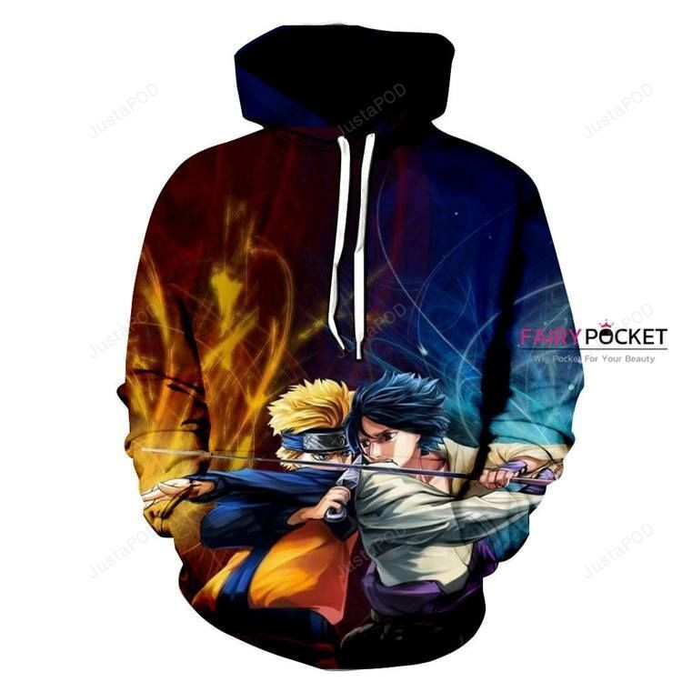 Naruto Naruto Uzumaki Uchiha Sasuke 3D All Over Print Hoodie & Zip Hoodie