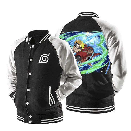 Naruto Rasenshuriken Fashion Baseball Jacket for Men & Women | Anime Fan Gift