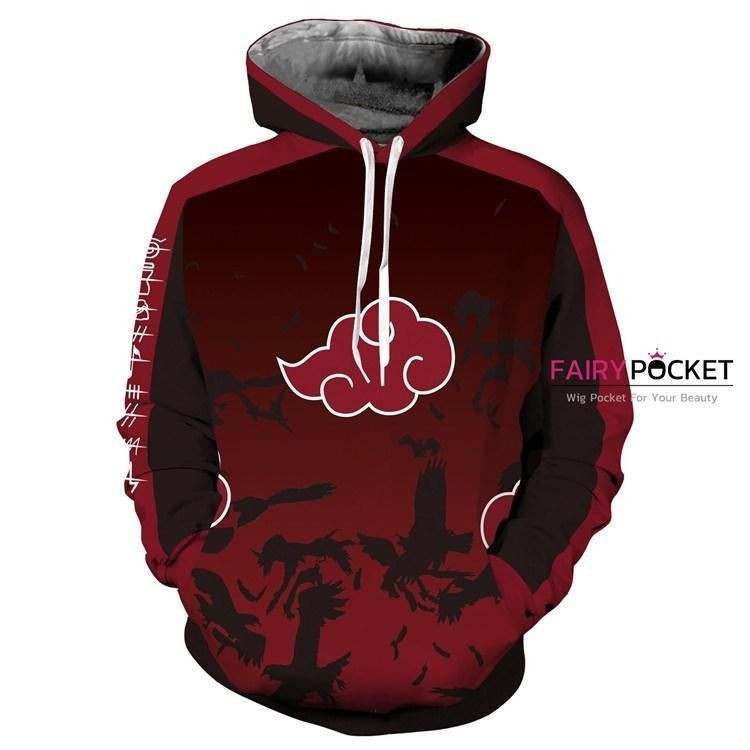 Naruto Red 3D All Over Print Hoodie & Zip Hoodie