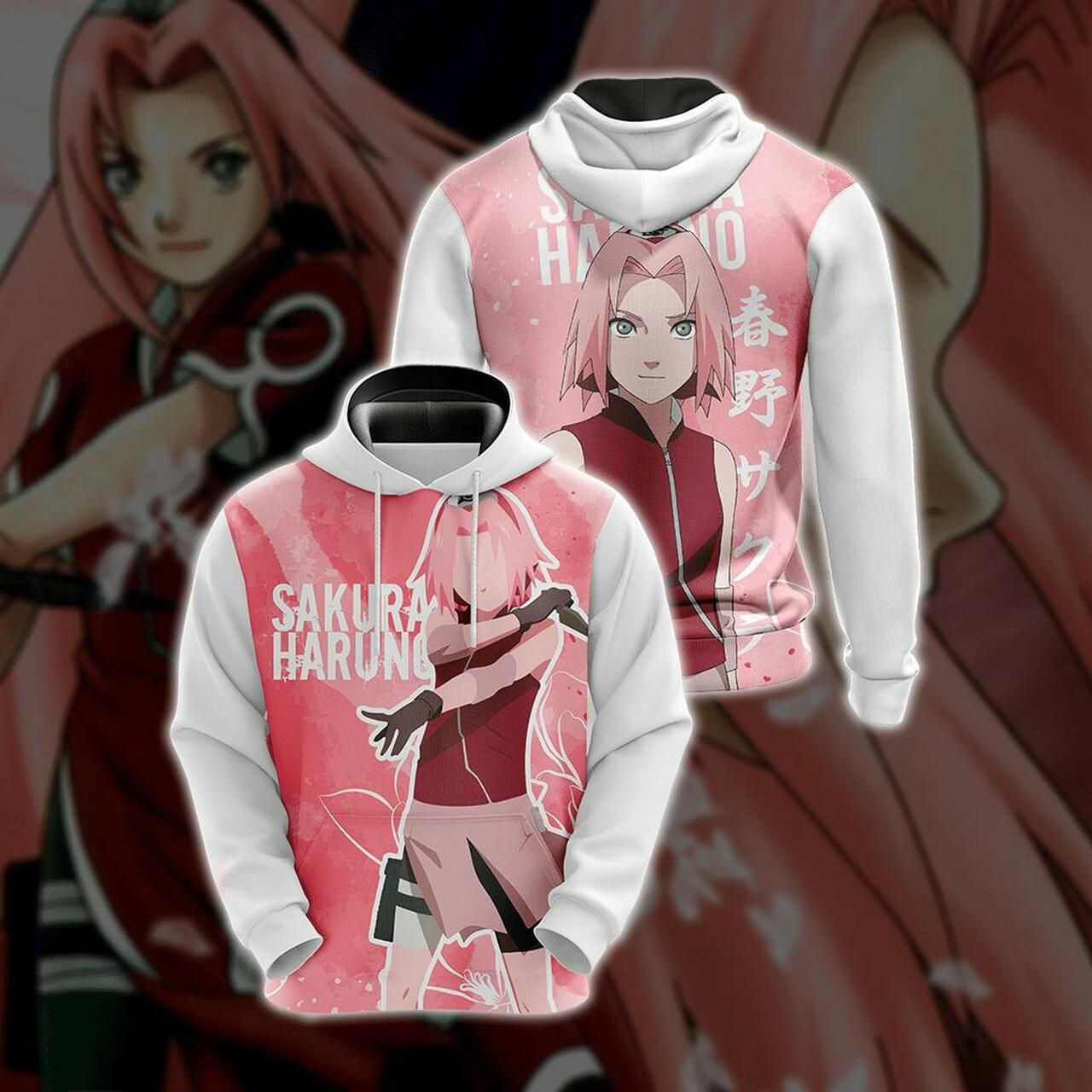 Naruto Sakura Haruno Unisex 3D All Over Print Hoodie & Zip Hoodie