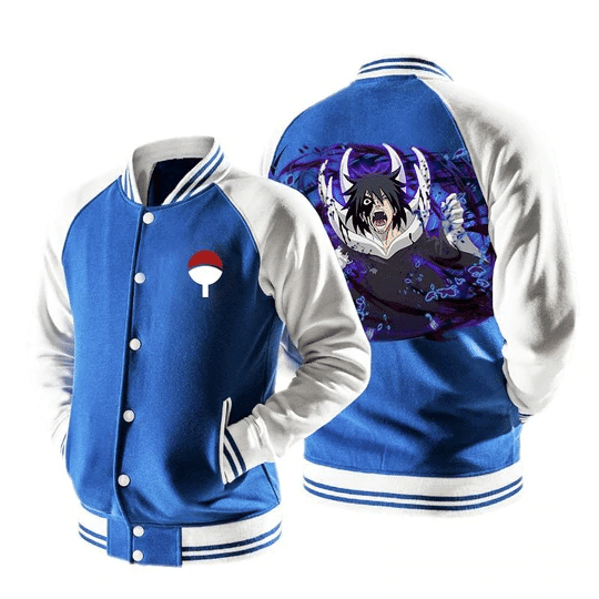 Naruto Screaming Sasuke Fashion Baseball Jacket for Men & Women | Anime Fan Gift