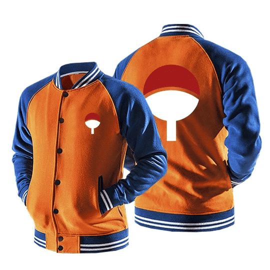 Naruto Uchiha Clan Logo Fashion Baseball Jacket for Men & Women | Anime Fan Gift