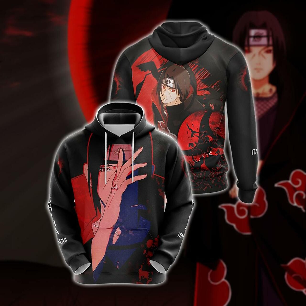 Naruto Uchiha Itachi Unisex 3D All Over Print Hoodie & Zip Hoodie