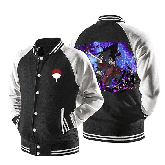 Naruto Uchiha Madara Fashion Baseball Jacket for Men & Women | Anime Fan Gift