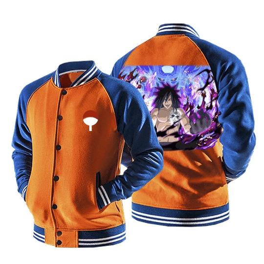 Naruto Uchiha Madara Laugh Susanoo 2 Baseball Jacket Fashion Baseball Jacket for Men & Women | Anime Fan Gift