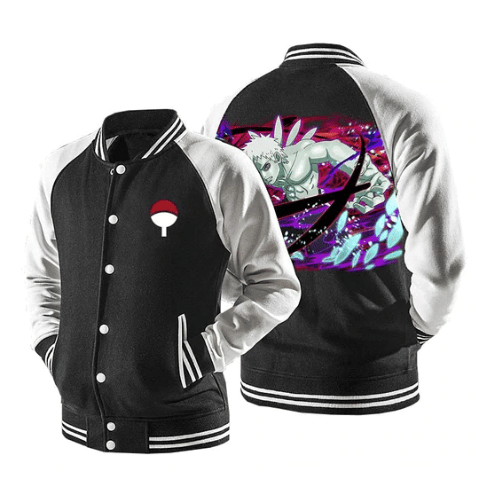 Naruto Uchiha Obito Ten Tails Jinchuriki 1 Baseball Jacket Fashion Baseball Jacket for Men & Women | Anime Fan Gift