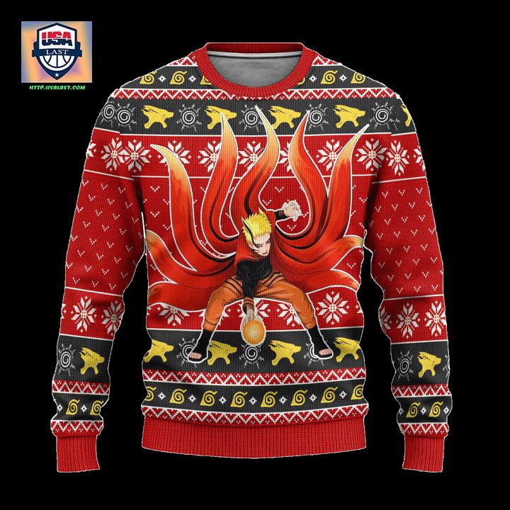 Naruto Uzumaki Anime Ugly Christmas Sweater Baryon Mode Xmas Gift