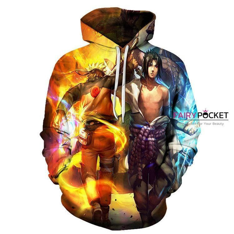 Naruto Uzumaki Uchiha Sasuke 3D All Over Print Hoodie & Zip Hoodie