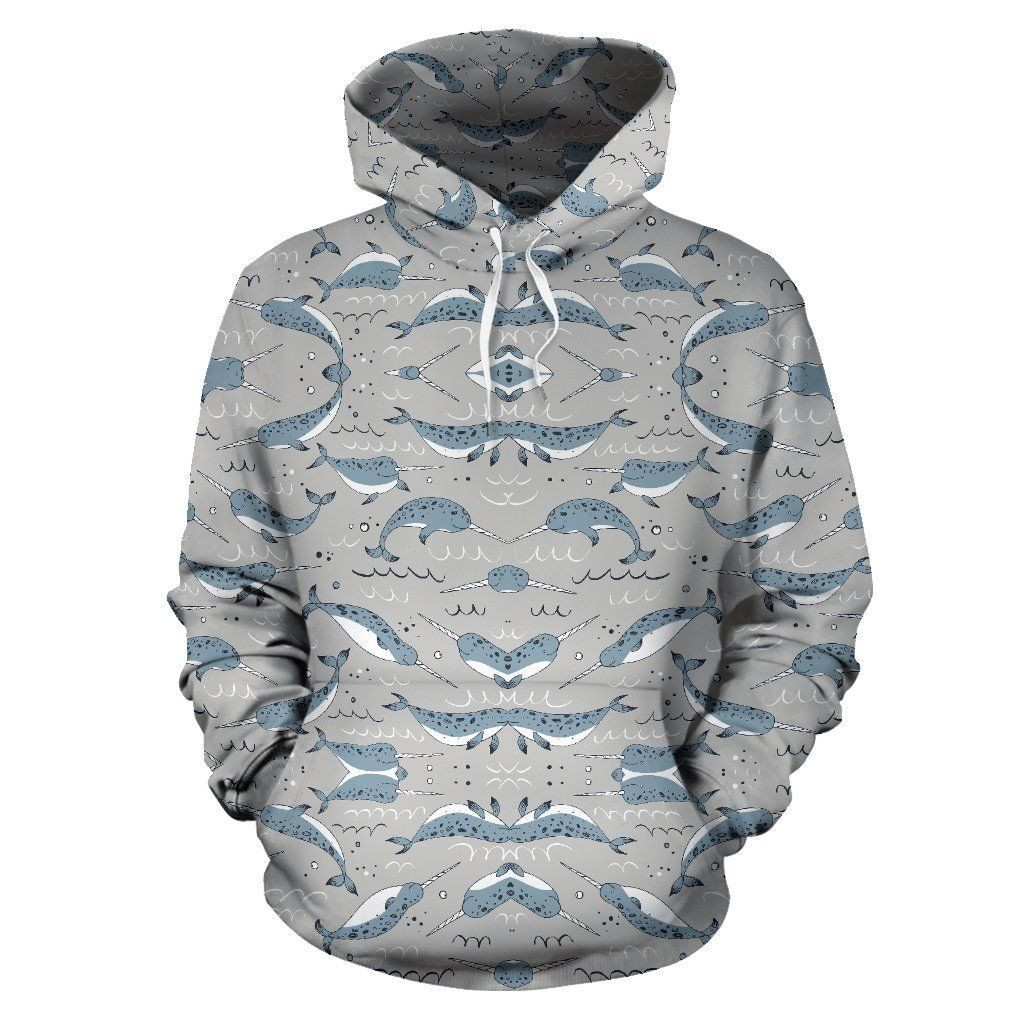 Narwhal Pattern Print 3D All Over Print Hoodie & Zip Hoodie