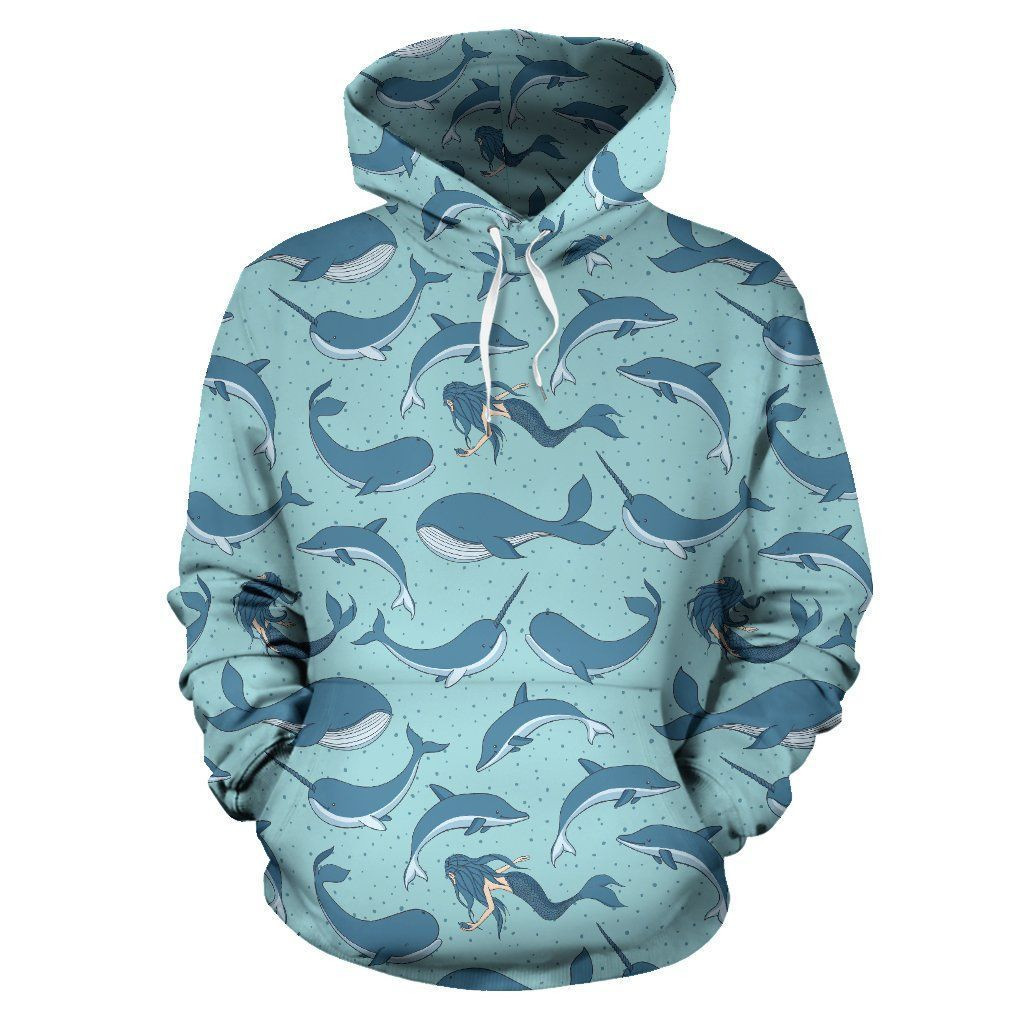 Narwhal Themed Print 3D All Over Print Hoodie & Zip Hoodie