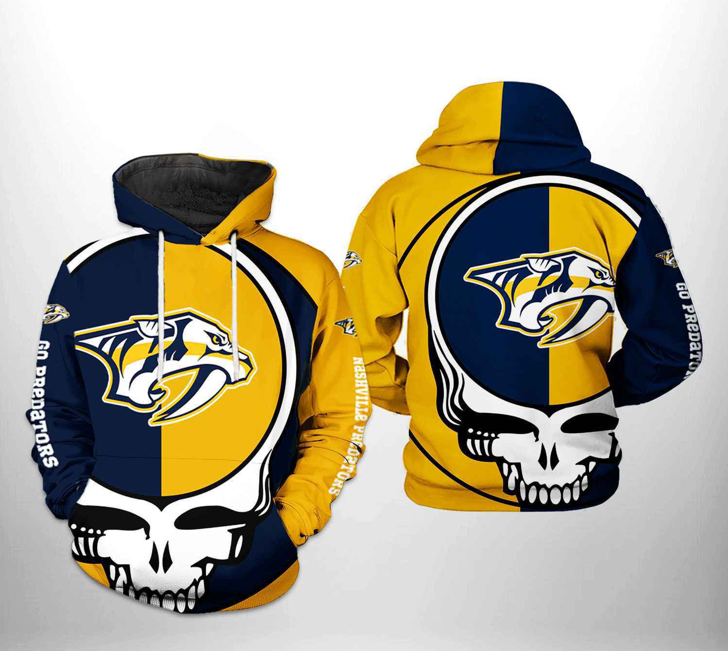 Nashville Predators NHL Grateful Dead 3D All Over Print Hoodie & Zip Hoodie