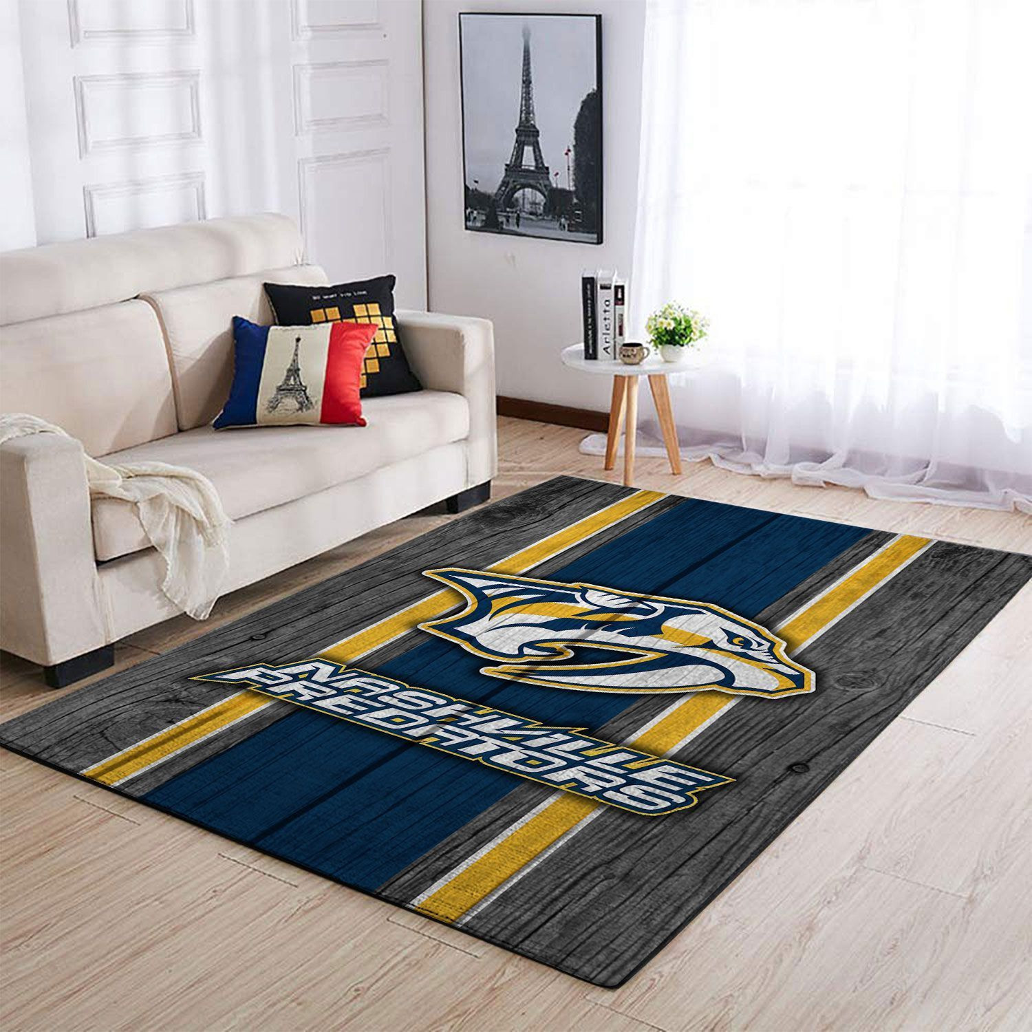 Nashville Predators Team Logo Rectangle Area Rug – Full Print Carpet For Living Room & Bedroom Home Decor