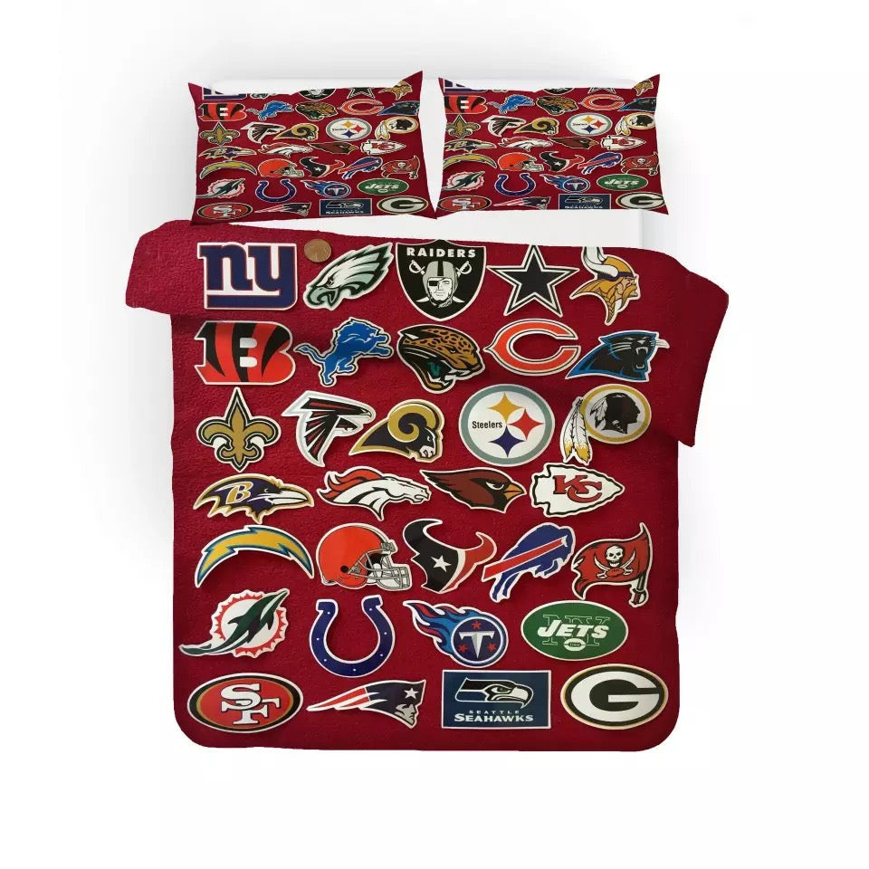 National Football League Duvet Cover Quilt Cover Pillowcase Bedding Set Bed Linen Home Bedroom Decor