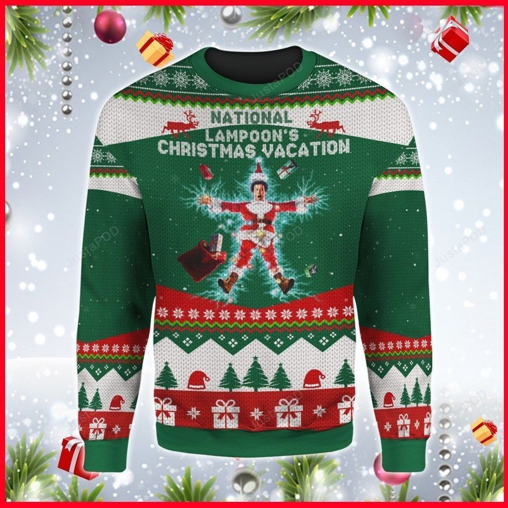 National Lampoons Vacation Knitting Pattern 3D Ugly Christmas Sweater, Perfect Holiday Gift