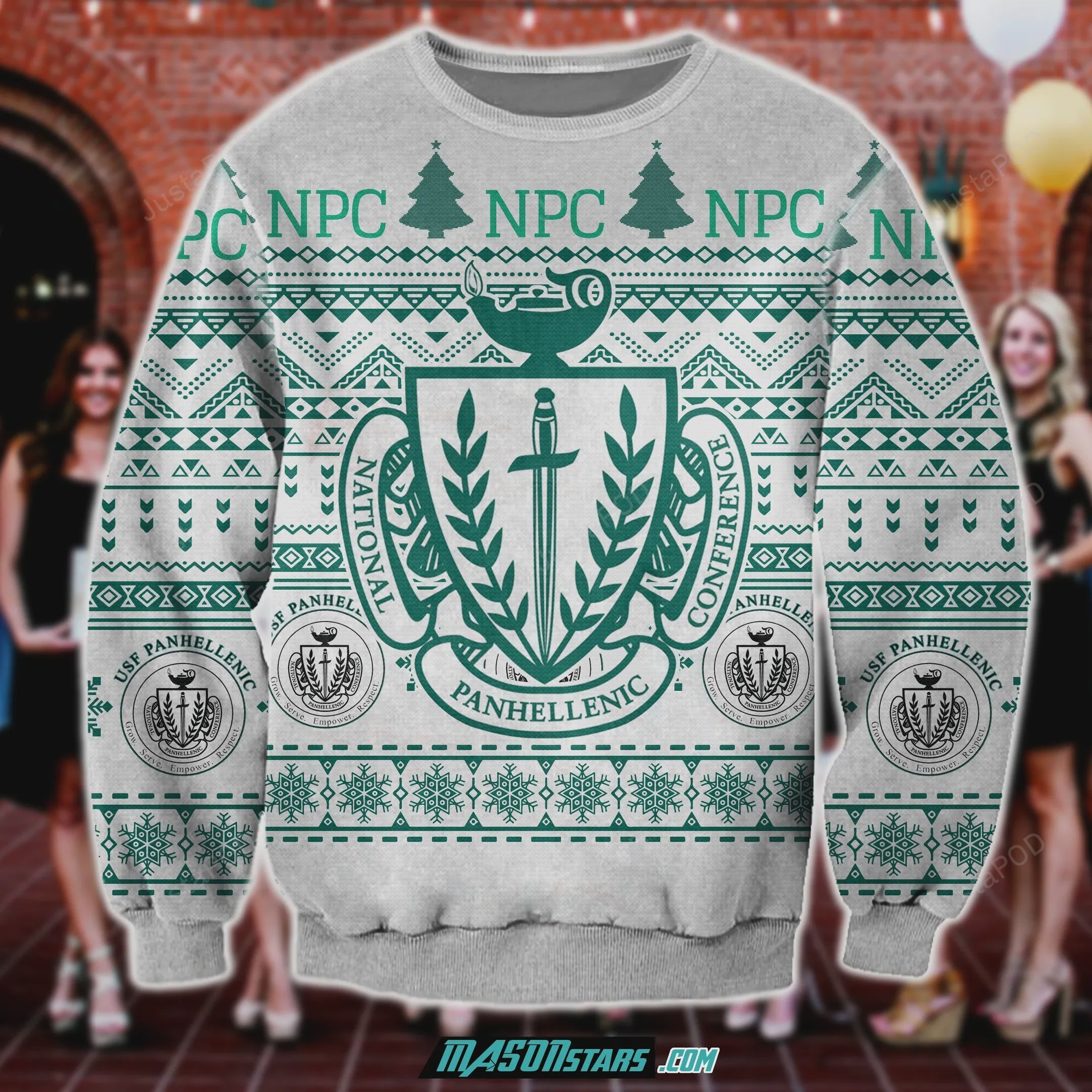 National Panhellenic Conference 3D Print Ugly Christmas Sweater, Perfect Holiday Gift
