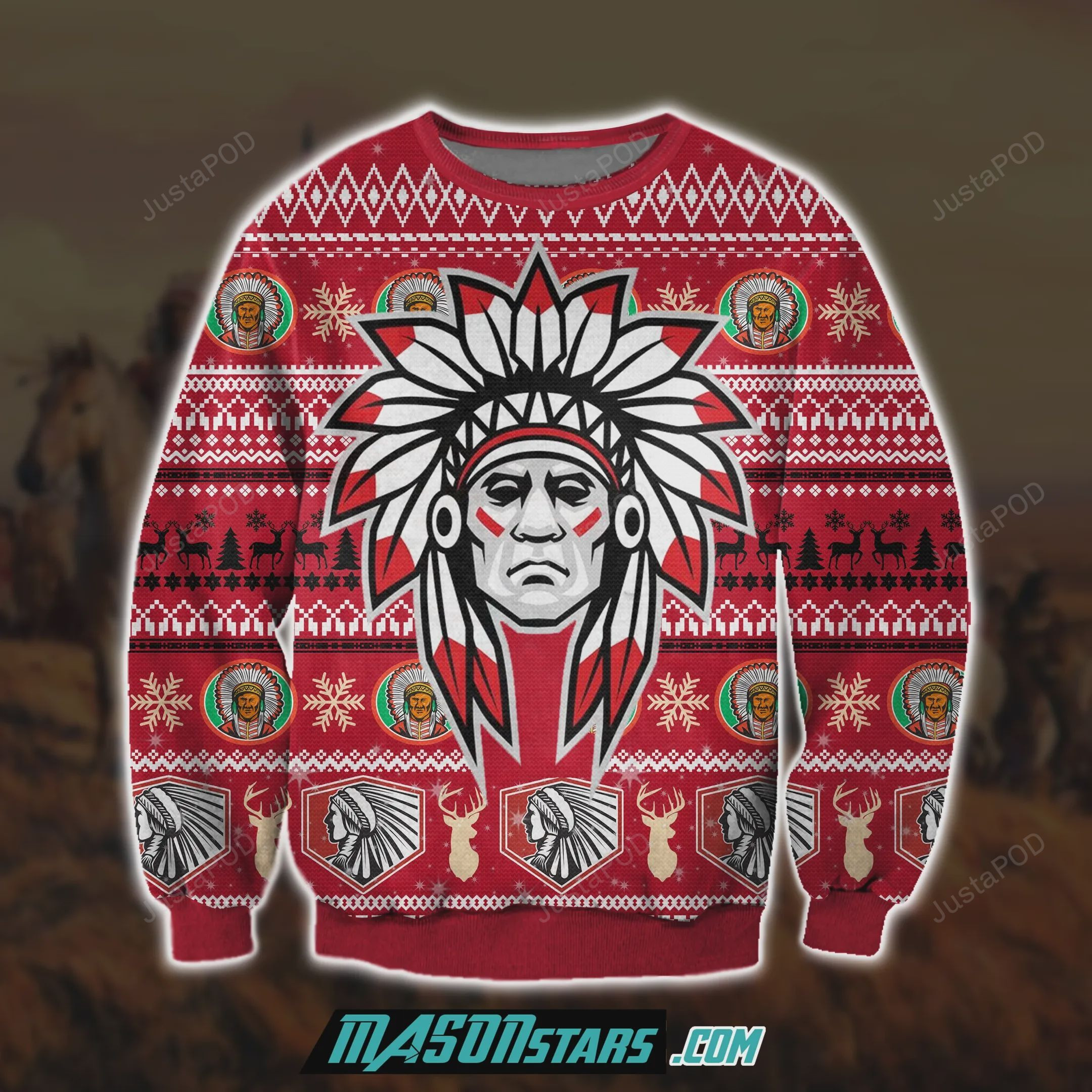 Native American 3D Ugly Christmas Sweater, Perfect Holiday Gift