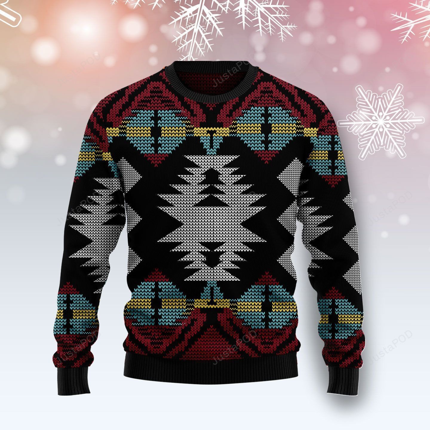 Native American Pattern Christmas Ugly Christmas Sweater, Perfect Holiday Gift