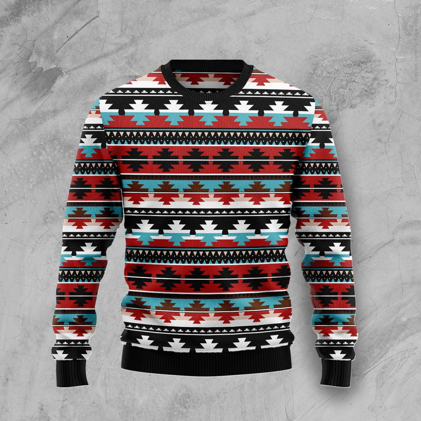 Native American Pattern Ugly Christmas Sweater, Perfect Holiday Gift
